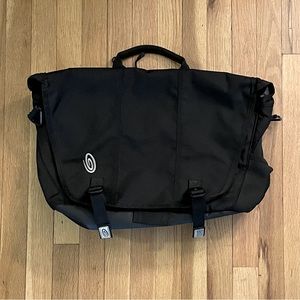 Timbuk2 Black Heavy Duty Messenger Bag with laptop Sleeve.